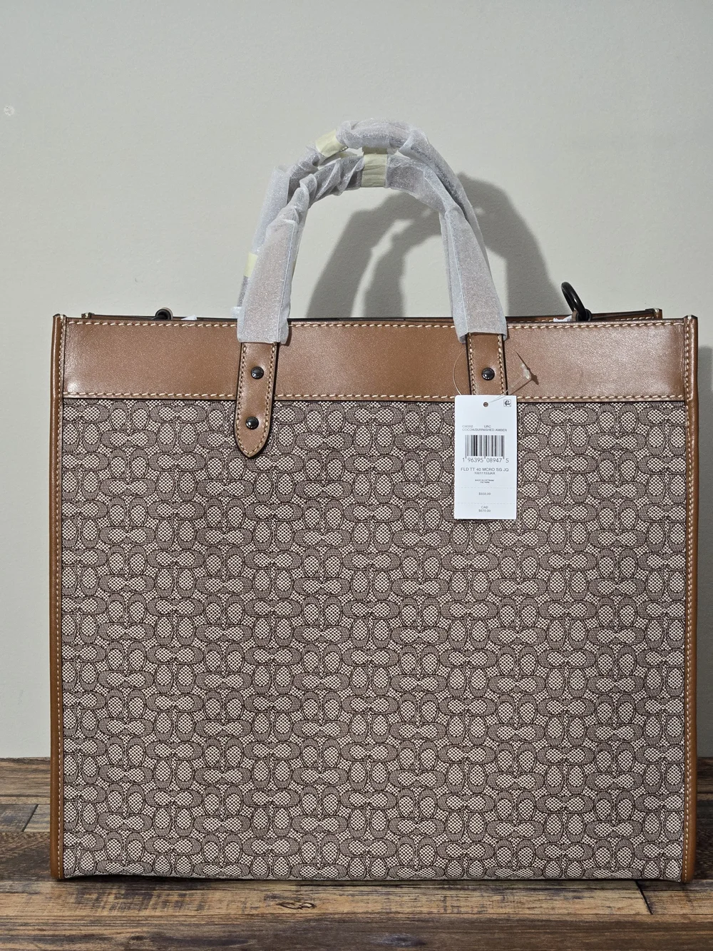 COACH Field Tote 40 In Micro Signature Jacquard
